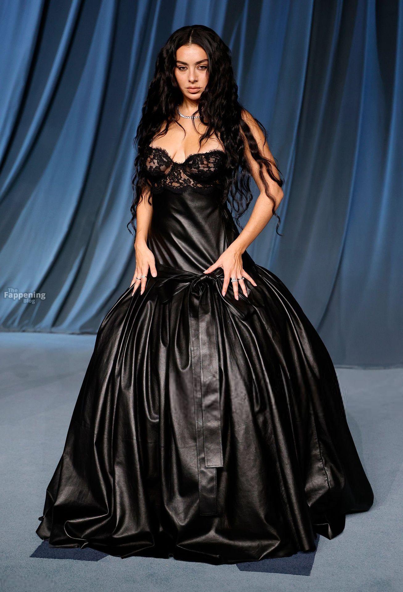 charli-xcx-big-boobs-black-leather-gown-academy-gala-001-the-fappening-pics_